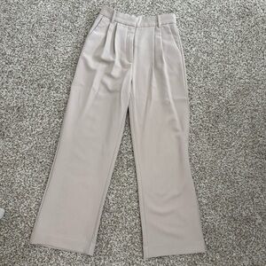 Abercrombie & Fitch Sloane Beige Wide-Leg Trousers
